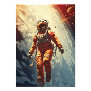 Astronaut Space Travel Fototryck