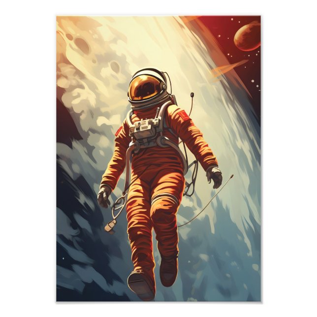 Astronaut Space Travel Fototryck (Framsidan)