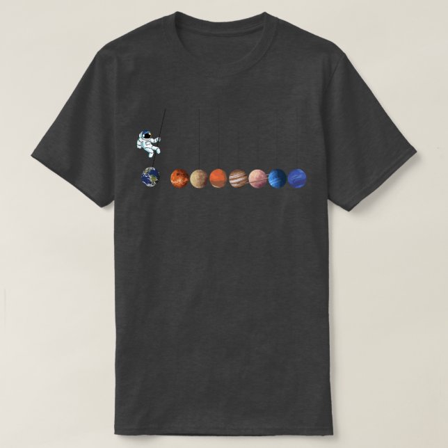 Astronaut Space Universe Planets Premium T-Shirt (Design framsida)