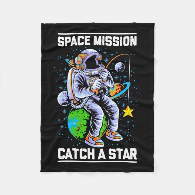Astronaut Space Uppdrag Catch A Star Fleecefilt (Framsidan)