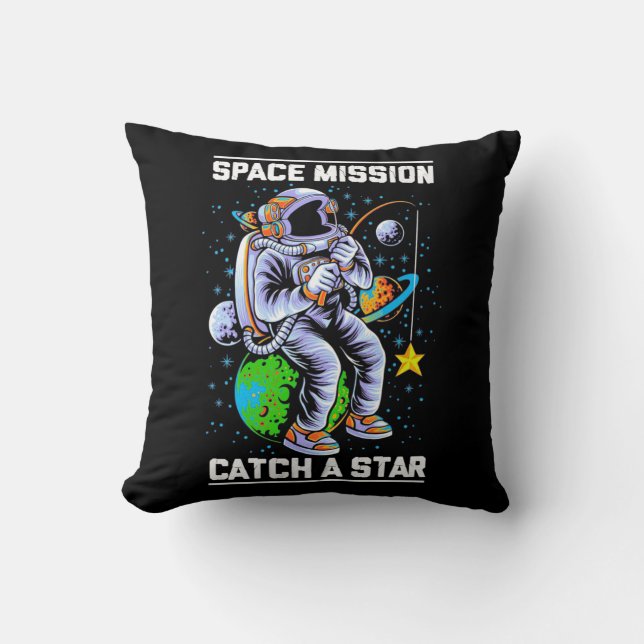 Astronaut Space Uppdrag Catch A Star Kudde (Framsida)