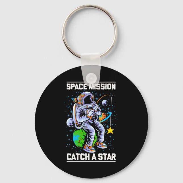 Astronaut Space Uppdrag Catch A Star Nyckelring (Framsida)