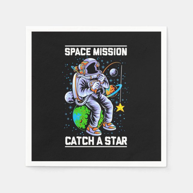 Astronaut Space Uppdrag Catch A Star Pappersservett (Framsidan)