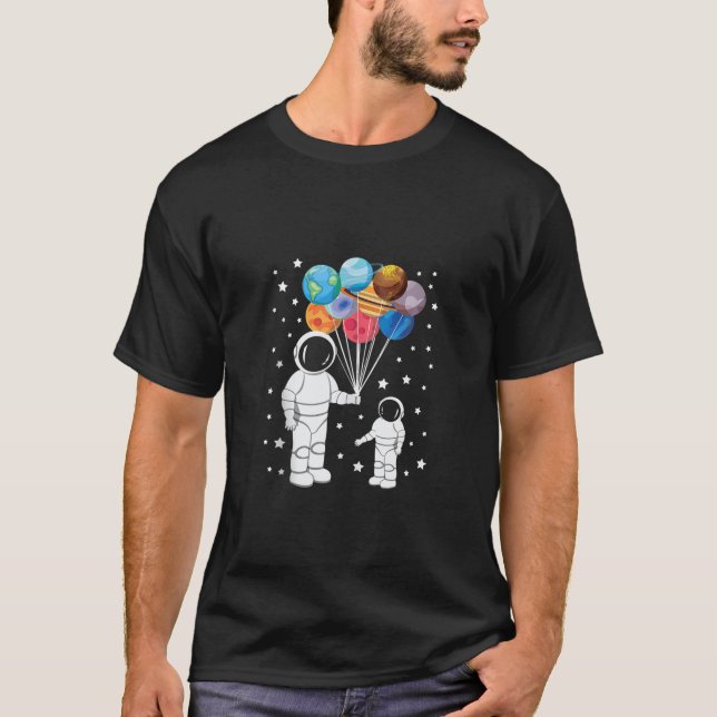 Astronaut Spaceman Funny Space Dwarf Solar System  T Shirt (Framsida)