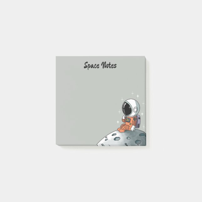 Astronaut, Spaceman, rymdanteckningar Post-it Block (Framsida)