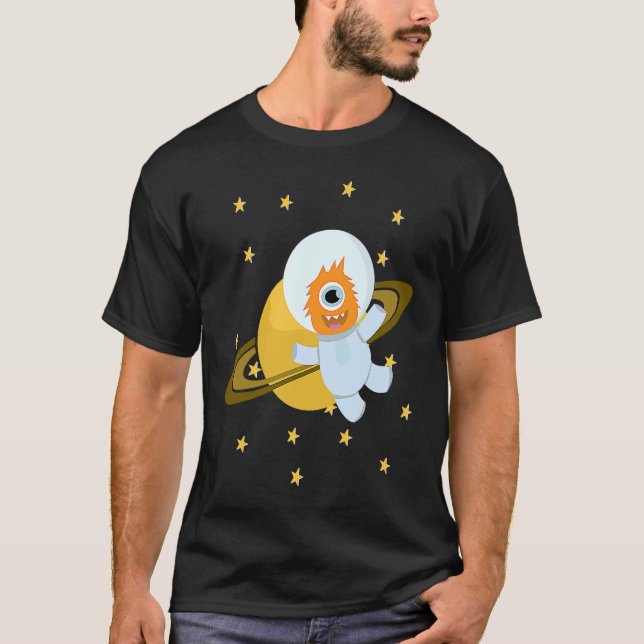 Astronaut SpacesHär T World All Erde Orbit T Shirt (Framsida)