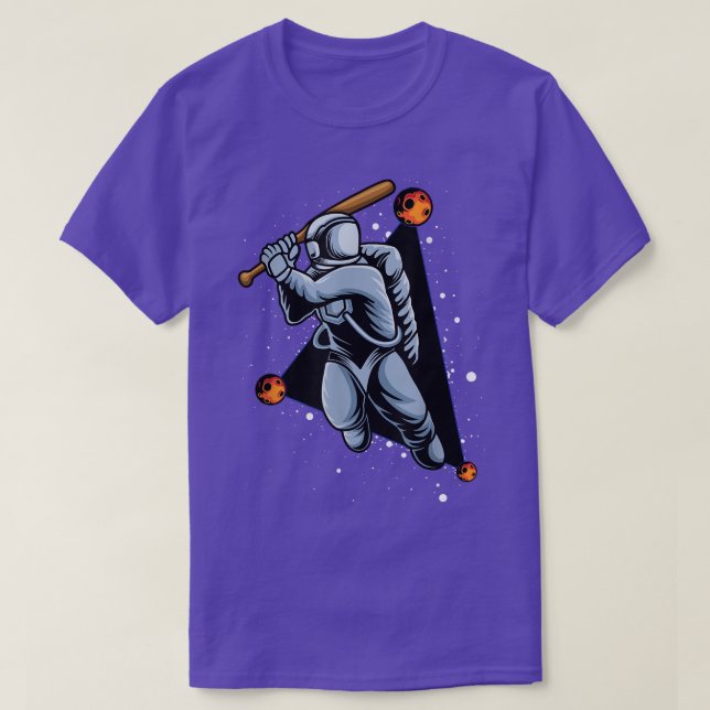 Astronaut spelar baseboll i rymden Tee (Design framsida)