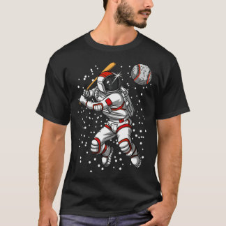 astronaut spelar basebollkläder t shirt