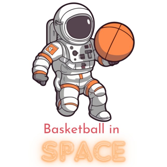 Astronaut spelar basketboll i rymden t shirt (Skapare uppladdad)