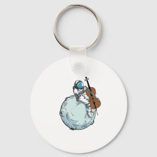 Astronaut Spelar Cello Music Cello Älskare Gift Nyckelring