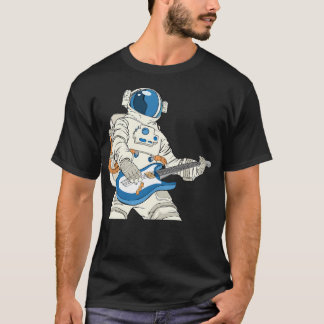 Astronaut Spelar Guitar T Shirt