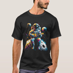 Astronaut spelar Ukulele i Space Ukulele Player T Shirt