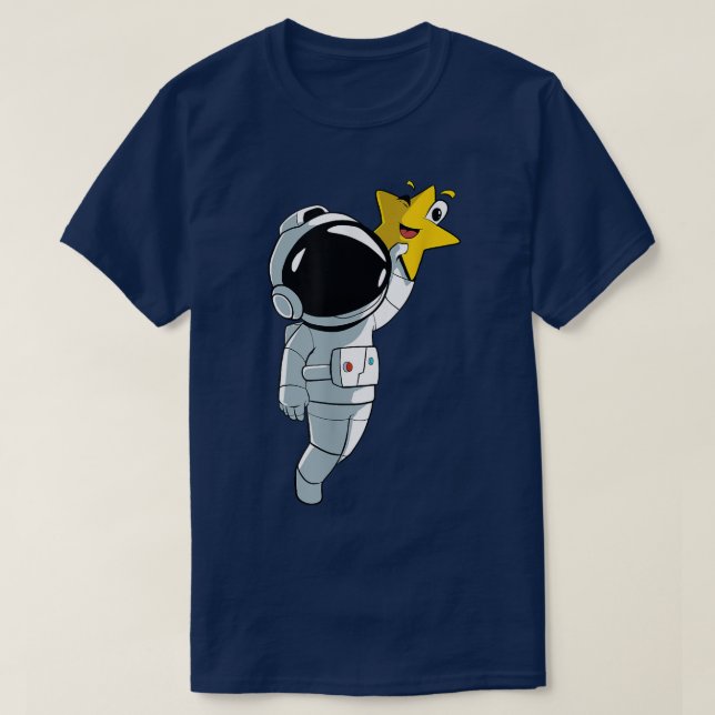 Astronaut Star Planet T-Shirt (Design framsida)