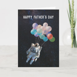 Astronaut Stars & Space Balloons Fars dag Kort