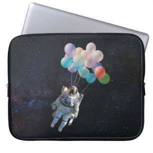Astronaut Stars & Space Colorful Balloations Laptop Fodral