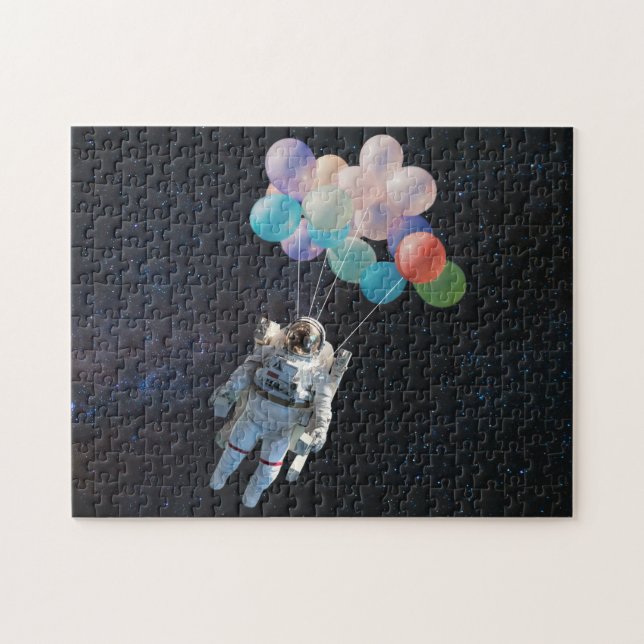 Astronaut Stars & Space Colorful Balloations Pussel (Horisontell)
