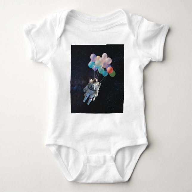 Astronaut Stars & Space Colorful Balloations T Shirt (Framsida)