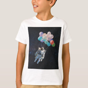 Astronaut Stars & Space Colorful Balloations T Shirt