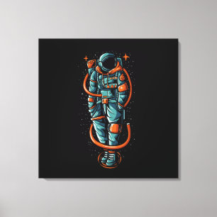 Astronaut Status Sträckt Canvastryck