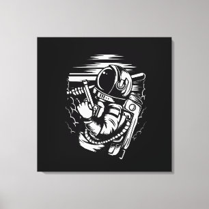 Astronaut Status Sträckt Canvastryck
