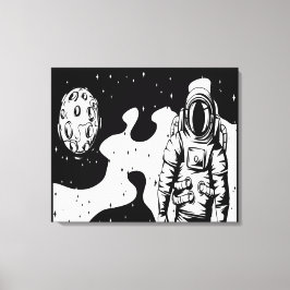 Astronaut Status Sträckt Canvastryck