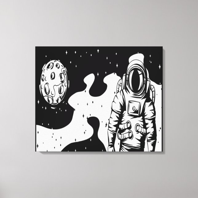 Astronaut Status Sträckt Canvastryck (Framsida)