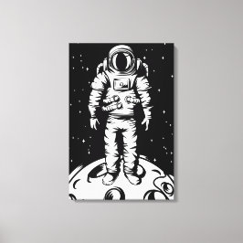 Astronaut Status Sträckt Canvastryck