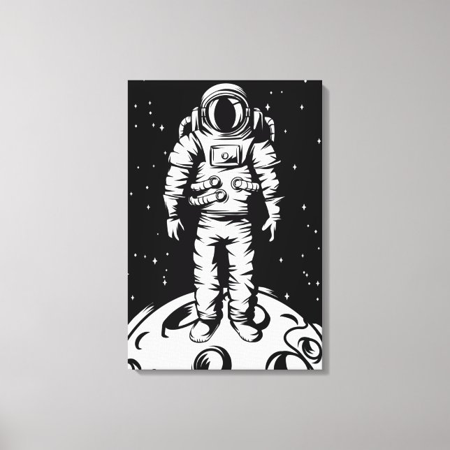 Astronaut Status Sträckt Canvastryck (Framsida)