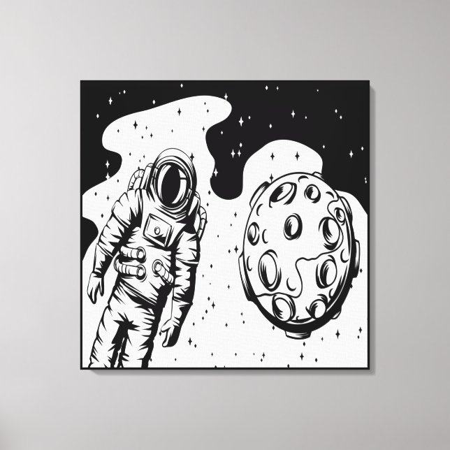 Astronaut Status Sträckt Canvastryck (Framsida)