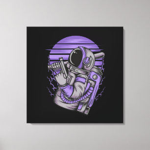 Astronaut Status Sträckt Canvastryck