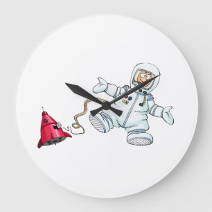 astronaut stor klocka