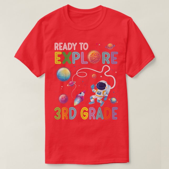 Astronaut Student Back to school Redo till Eplore  T Shirt (Design framsida)