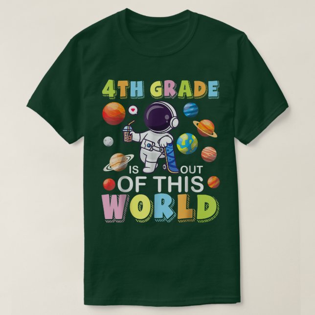 Astronaut Student i bak-skolan 4:e Klass är ute T Shirt (Design framsida)