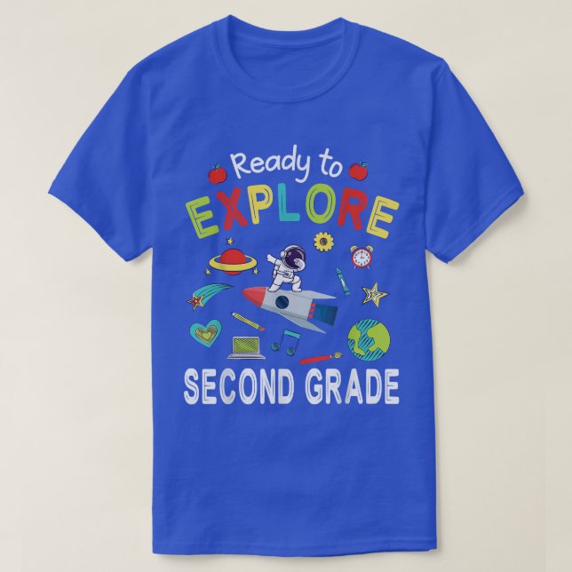 Astronaut Student Ride Rocket Redo till Eplore Sec T Shirt (Design framsida)