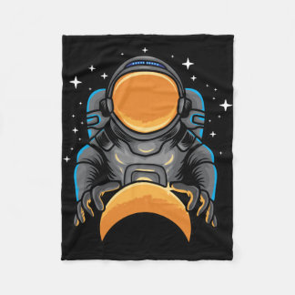 Astronaut styr rymden fleecefilt