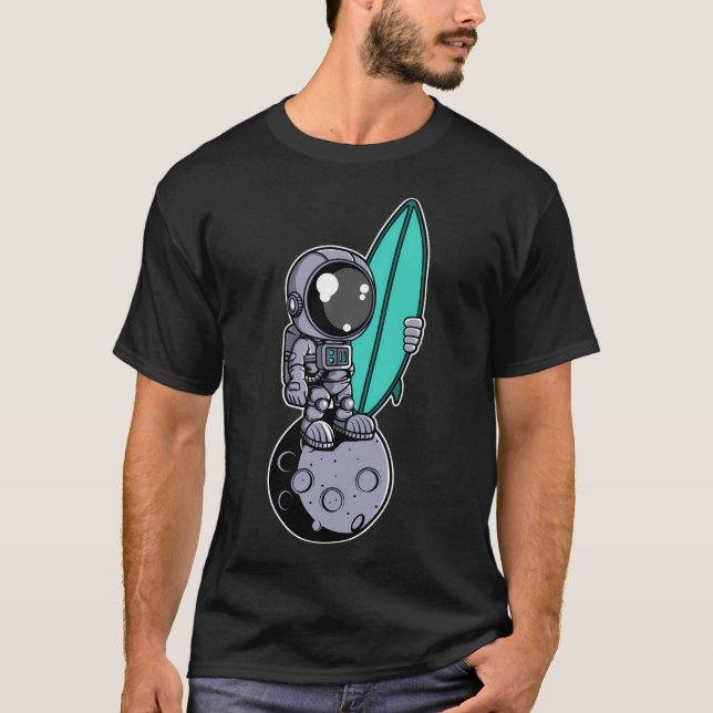 Astronaut Surfer T Shirt (Framsida)