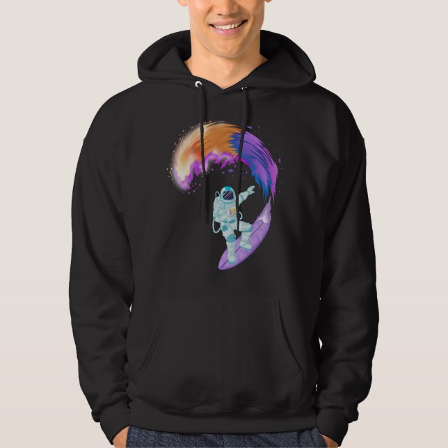 Astronaut surfing hoodie (Framsida)
