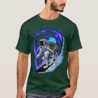 Astronaut Surfing i Rymden Surfboarde T Shirt