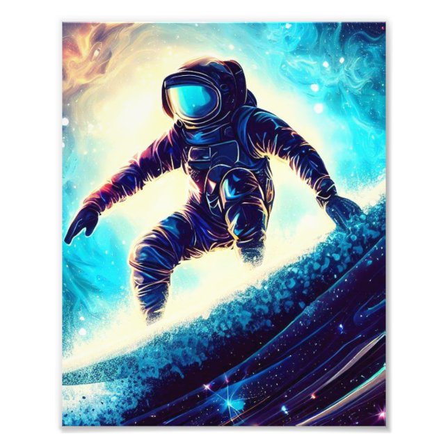 ASTRONAUT SURFING THE MILKY WAY FOTOTRYCK (Framsidan)