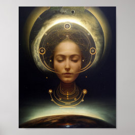 Astronaut Surreal Science fiction Art Poster