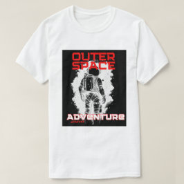 Astronaut svävande i yttre rymden design t shirt