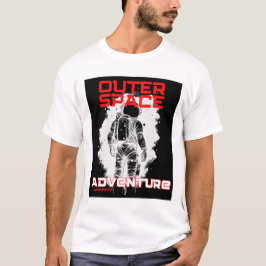 Astronaut svävande i yttre rymden design t shirt