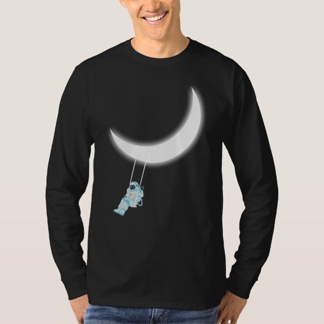 Astronaut swing måne t shirt (Framsida)
