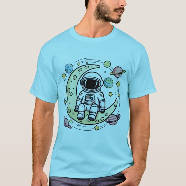 Astronaut T-Shirt: Uppmjukning vid Måne T Shirt (Framsida)