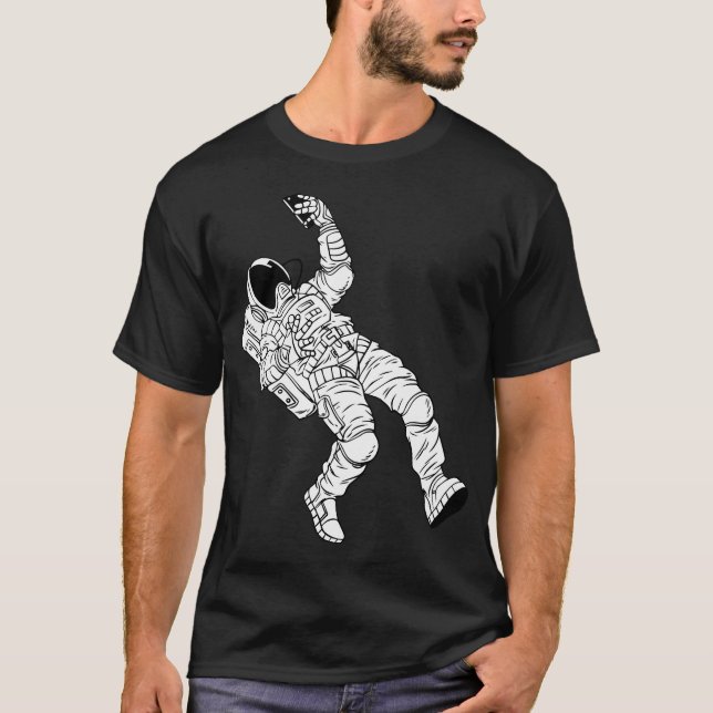 Astronaut tar Selfie T Shirt (Framsida)
