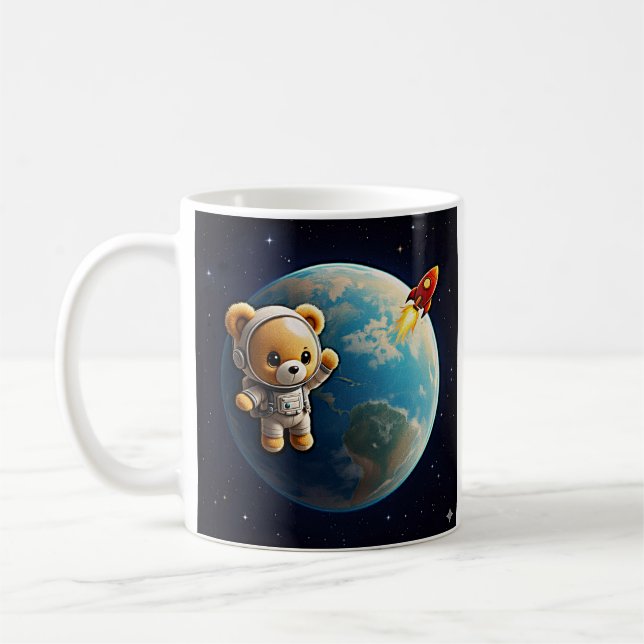 Astronaut Teddy Kaffemugg (Vänster)