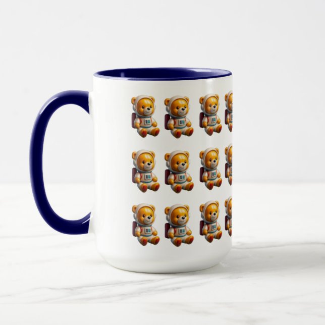 Astronaut Teddy Mönster Mugg (Vänster)