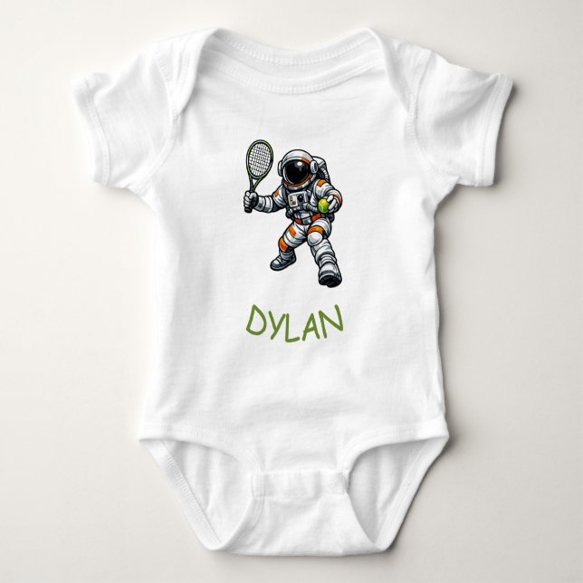 Astronaut Tennis T Shirt (Framsida)