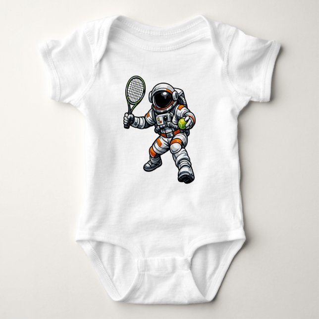 Astronaut Tennis T Shirt (Framsida)