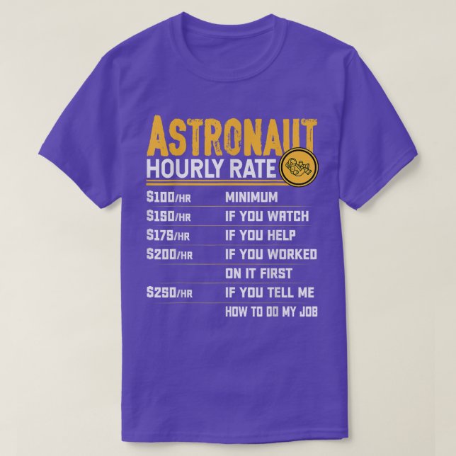 Astronaut Timme Rate Funny Planets Spaceman Astr T Shirt (Design framsida)